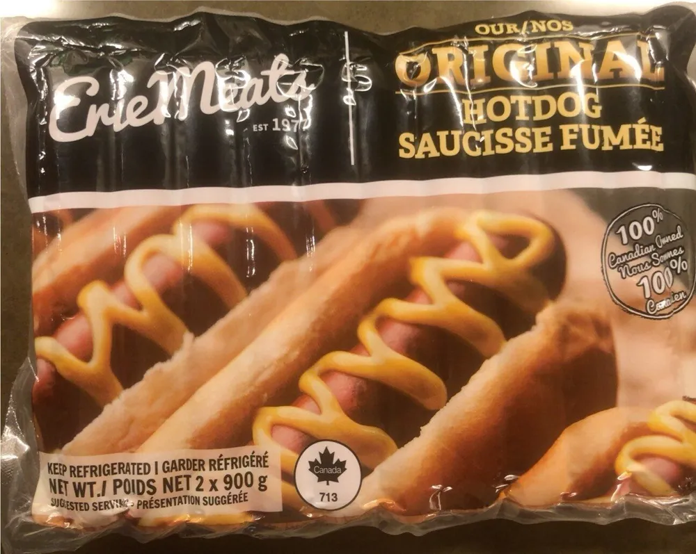 Hot dog saucisse fumee