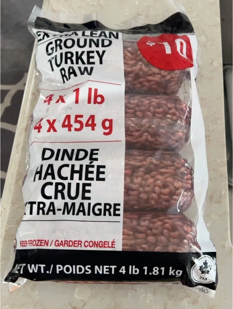 Extra lean ground turkey raw