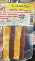 SMOKED BEEF STICKS AND COLBY & MONTEREY JACK CHEESE