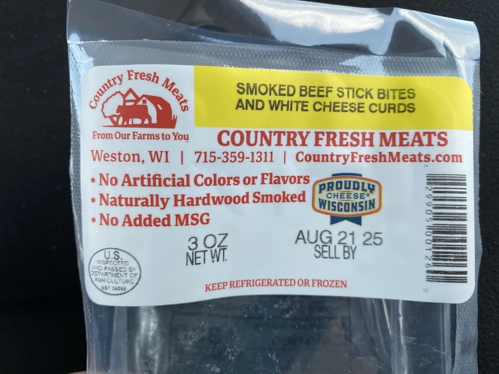 Smoked Beef Stick Bites and White Cheese Curds