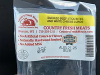 Smoked Beef Stick Bites and White Cheese Curds