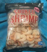 Cooked Shrimp Peeled, Tail On individually, quick frozen