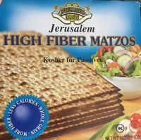 High fiber matzos