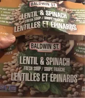 Soupe fraîche lentilles et épinard