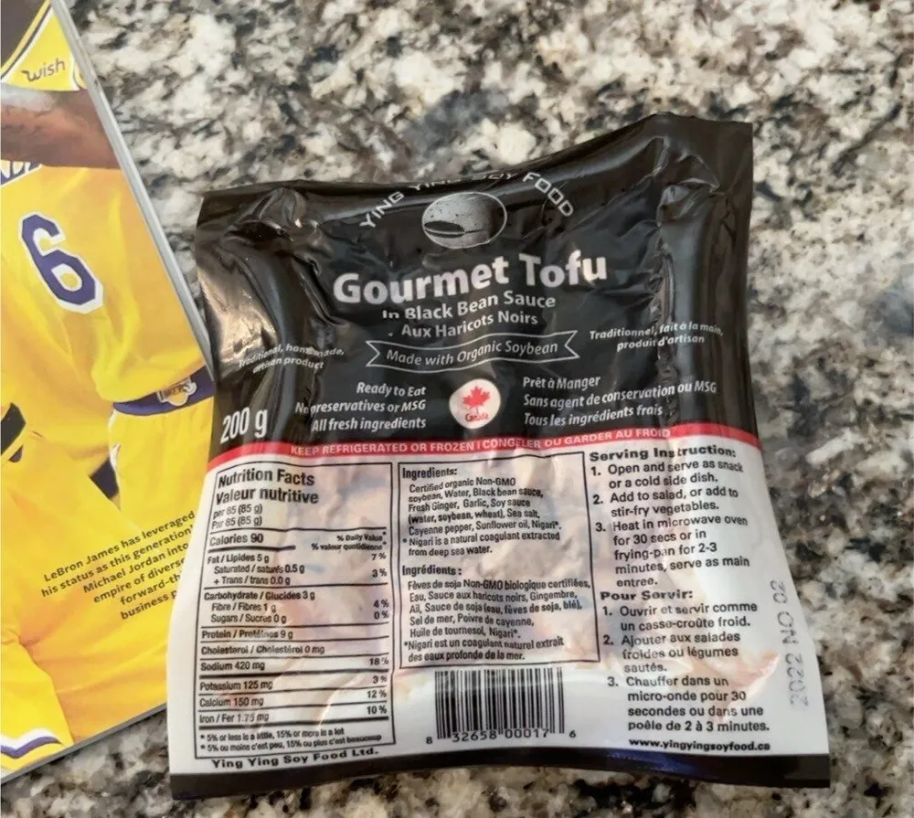 gourmet tofu in black bean sayce