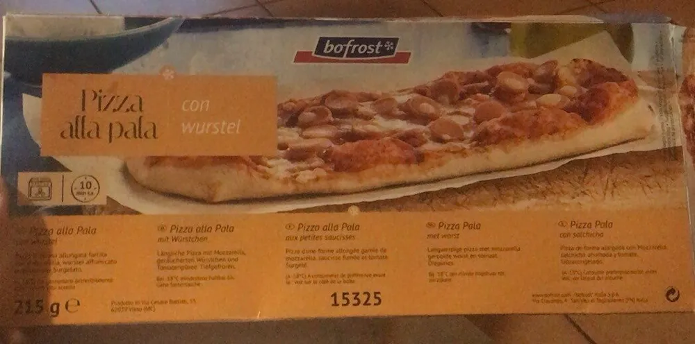 Pizza alla pala con wurstel
