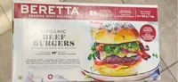 Organic beef burgers