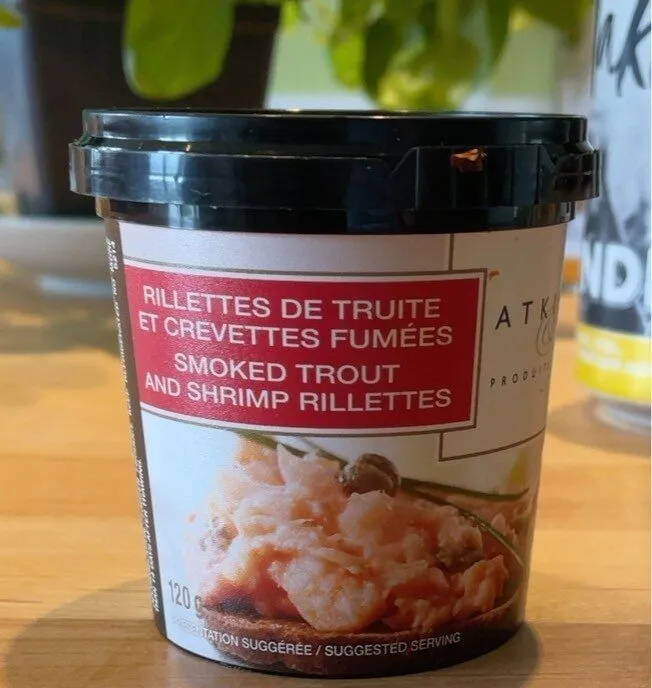 Rillettes de truite et crevettes fumées