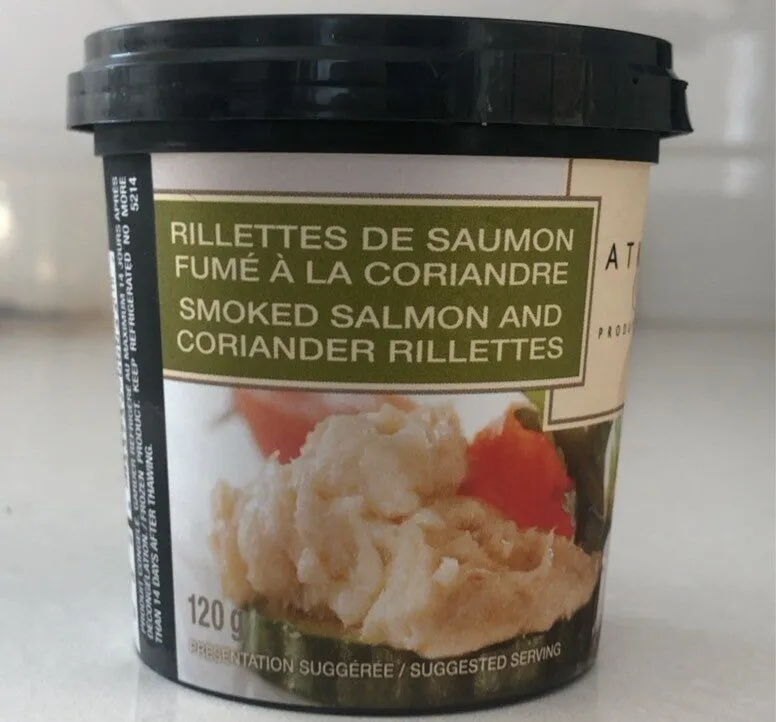 Rillettes de saumon fumé à la coriandre