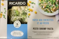 Pâtes aux crevettes et au pesto