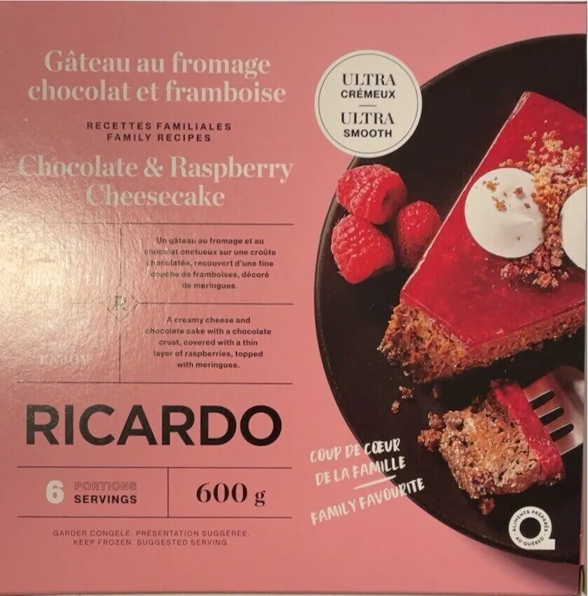 Gateau au fromage chocolat et framboise