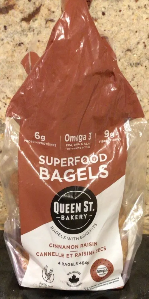 Superfood Bagels Cinnamon Raisin