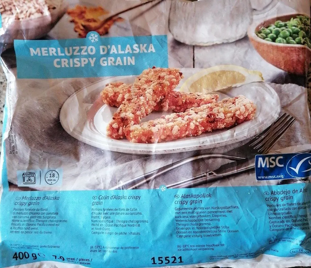 Merluzzo d'Alaska crispy grain