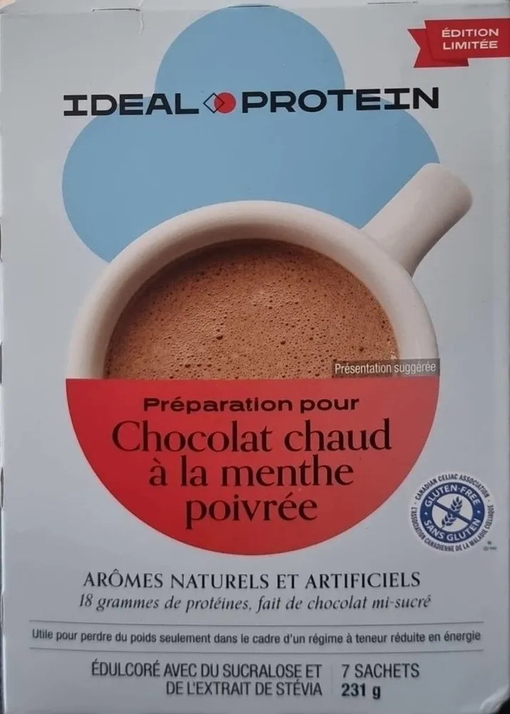 Chocolat chaud à la menthe poivrée