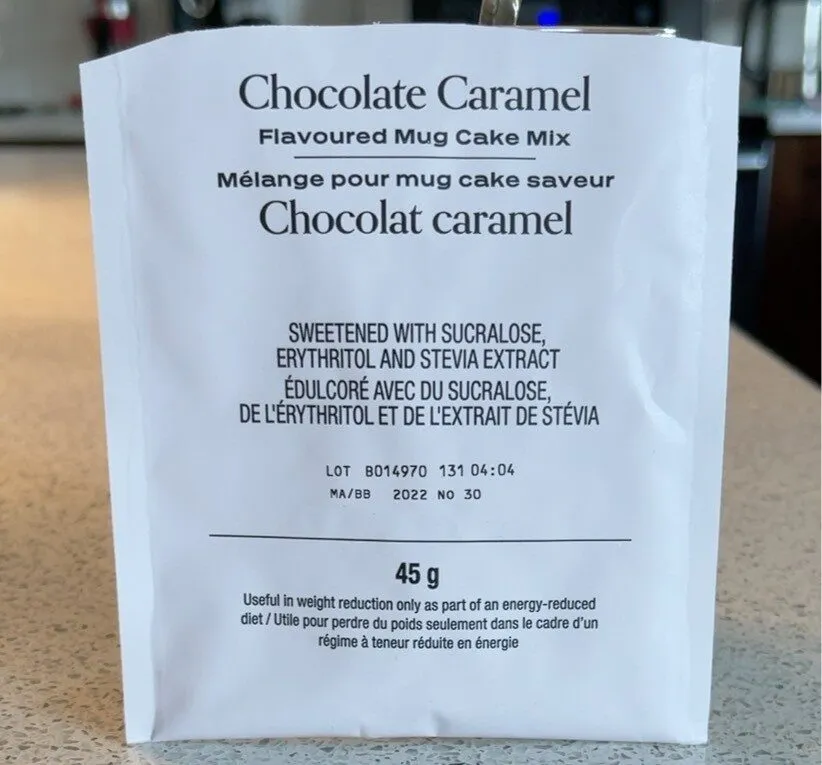 Mug cake chocolat caramel