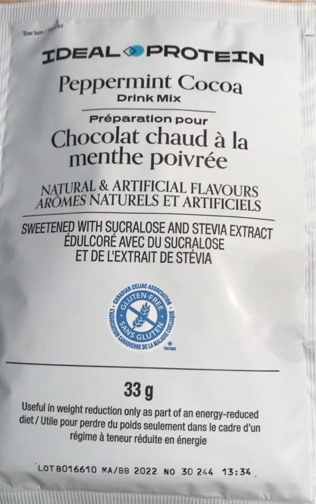 Chocolat chaud à la menthe poivrée