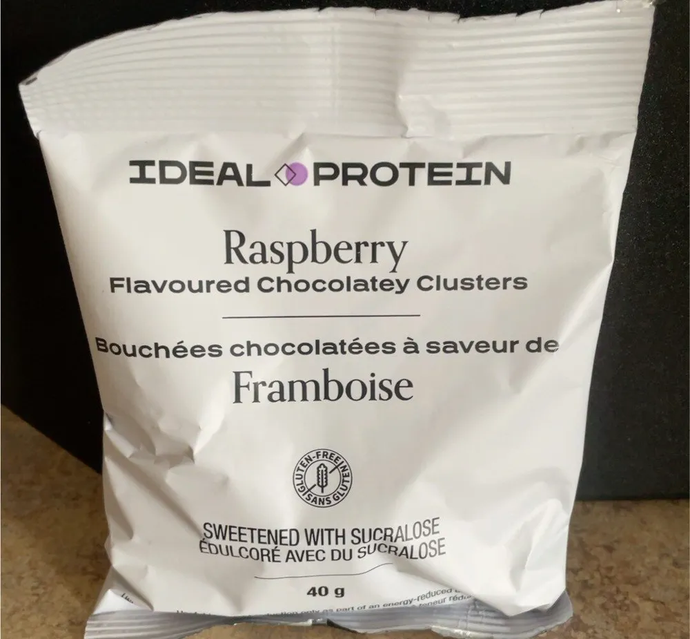 Raspberry flavored chocolate clusters