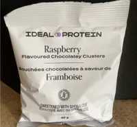 Raspberry flavored chocolate clusters
