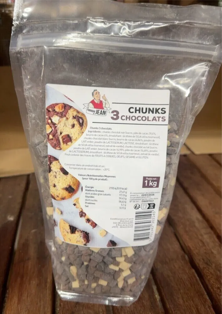 Chunks 3 chocolats