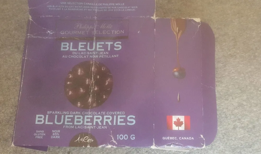 Bleuets du lac Saint-Jean au chocolat noir pétillant