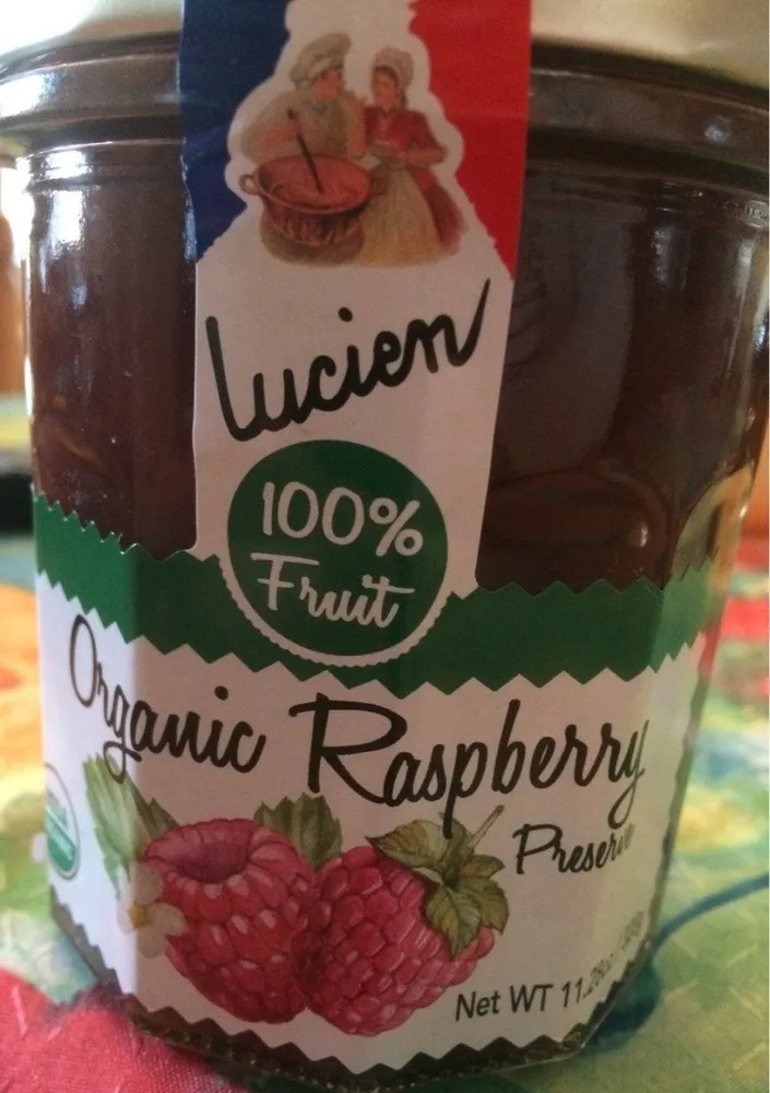 Organic raspberry preserve
