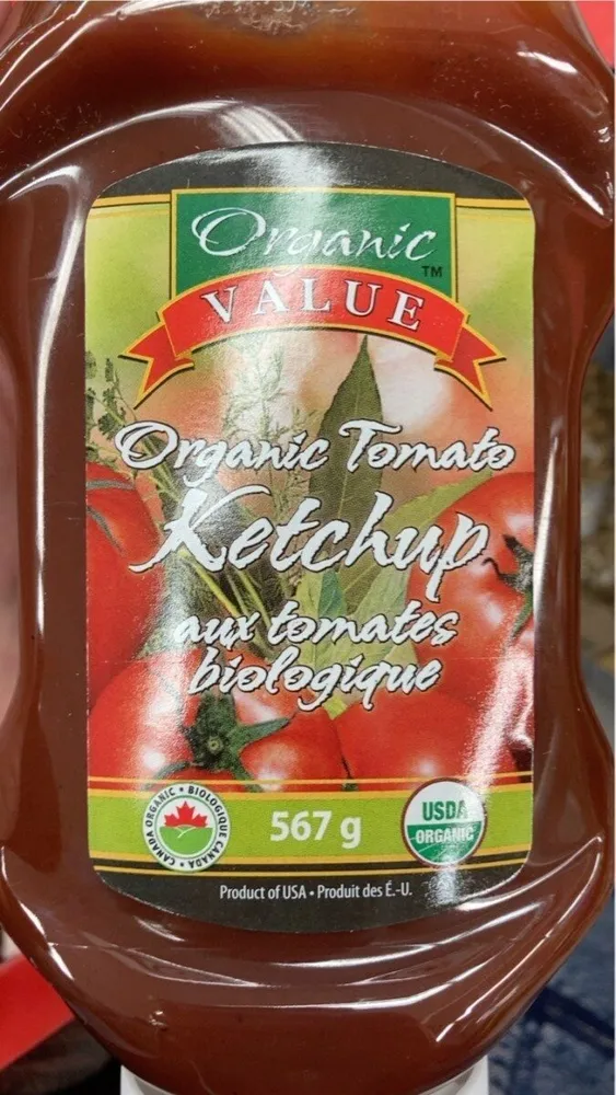 Organic tomato ketchup