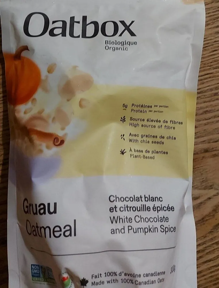 White Chocolate and Pumpkin Spice Oatmeal