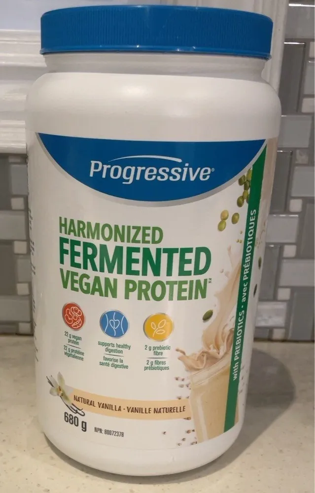 Harmonized, fermented, vegan protein