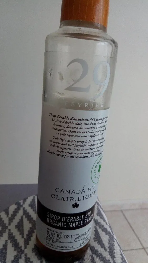 Sirop d'érable bio