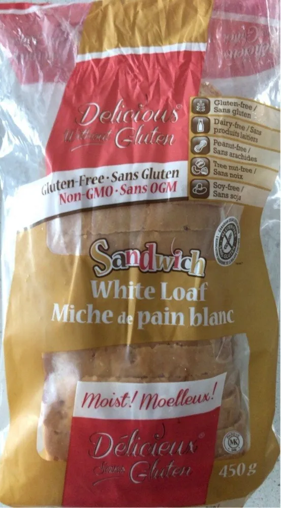 Miche de pain blanc sans gluten