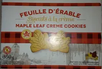 Feuille d'érable - biscuits à la crème
