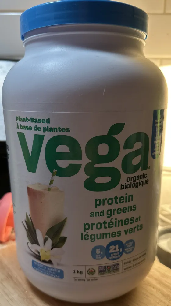 Vega Organic protein and greens - creamy vanilla