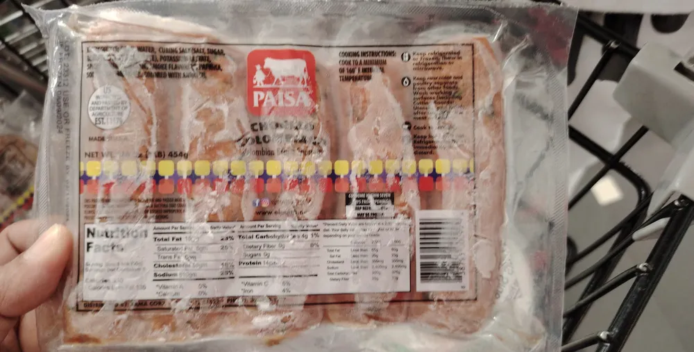 Pasa chorizo colombiano