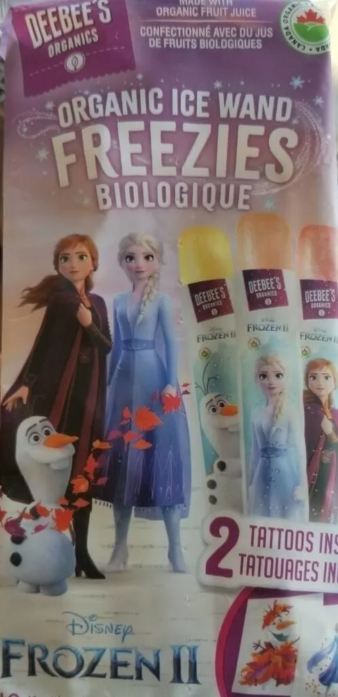 organic ice wand freezies biologique