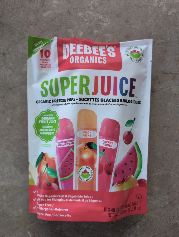 SuperJuice Organic Freezie Pops
