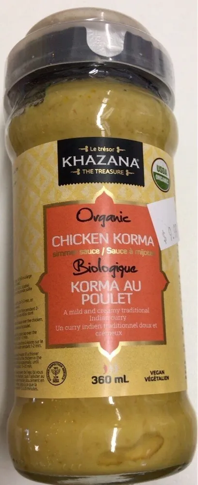 Chicken korma sauce