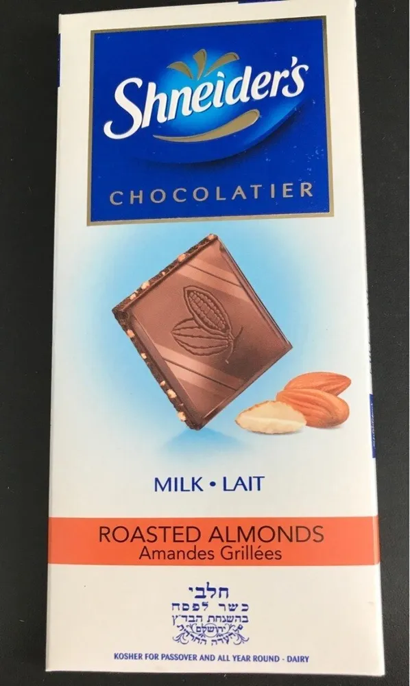 Chocolat au lait amandes grillees