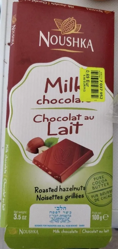 Chocolat au Lait Noisettes grillées