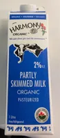 2% partly skimmed organic mil