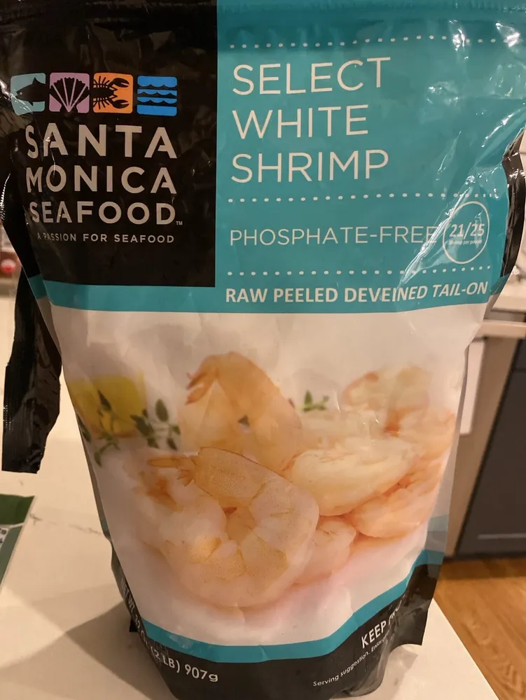 White Shrimp Raw Peeled Deveined Tail On