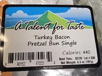 Turkey Bacon Pretzel Sammy
