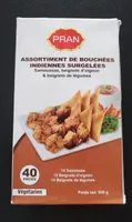 Assortiment de bouchées indiennes surgelés