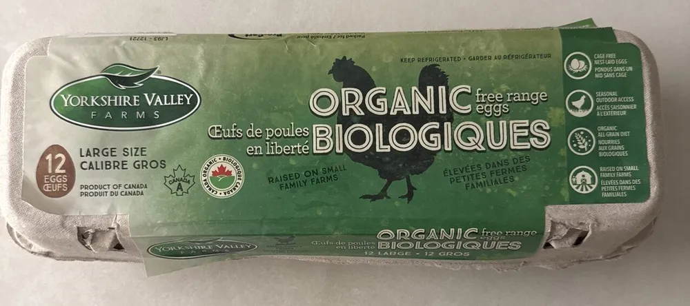Organic Free Range Eggs