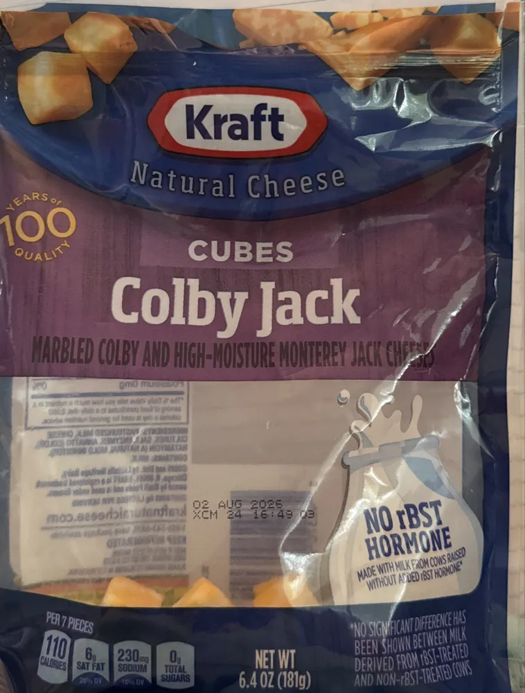 Colby Jack Cubes