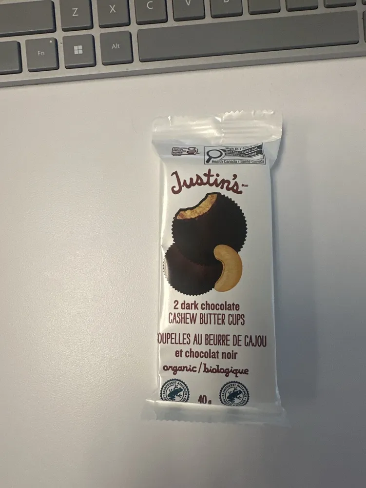 Organic Dark Chocolate Cashew Butter Cups