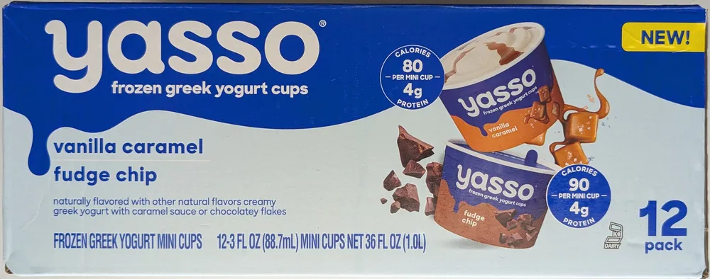 Frozen Greek yogurt cup (caramel)