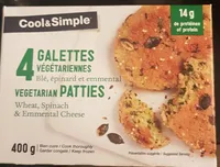 Galettes végétariennes- Blé, épinard et emmental