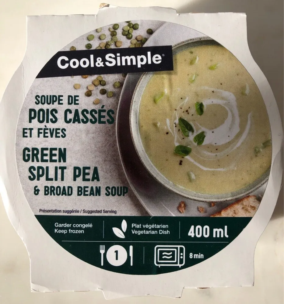 Soupe de pois cassés et fèves