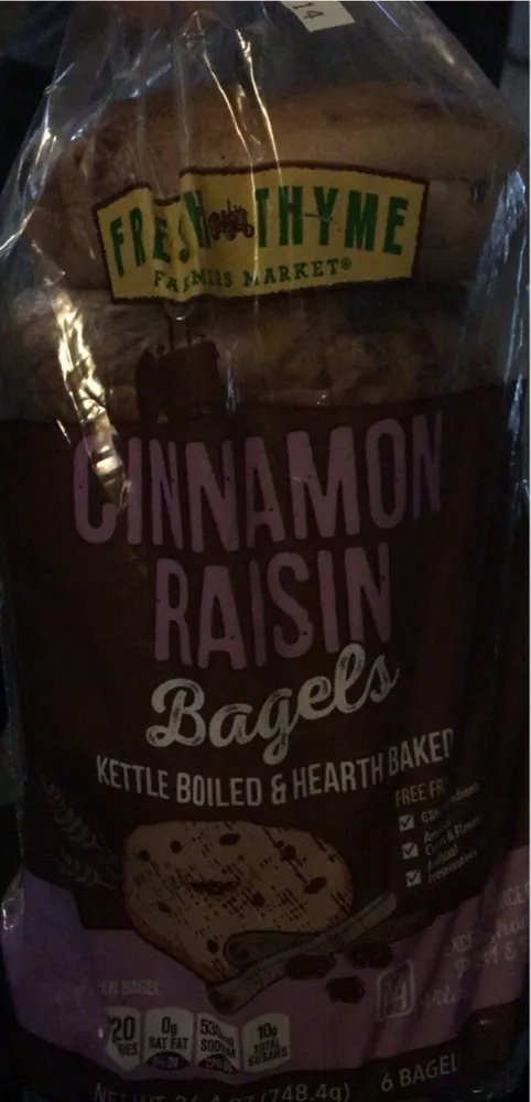 Cinnamon raisin bagels