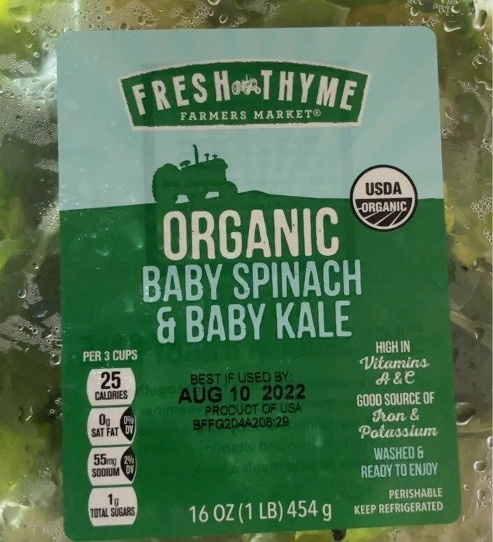 Organic Baby Spinach & Baby Kale